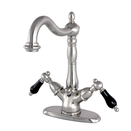 Kingston Brass Duchess 2-Handle Bthrm Faucet W/Brass Pop-Up & Cover Plate Nickel KS1438PKL